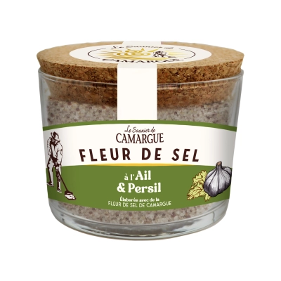 Organska mešavina začina (beli luk i peršun) i cvetne morske soli 130g NOVO