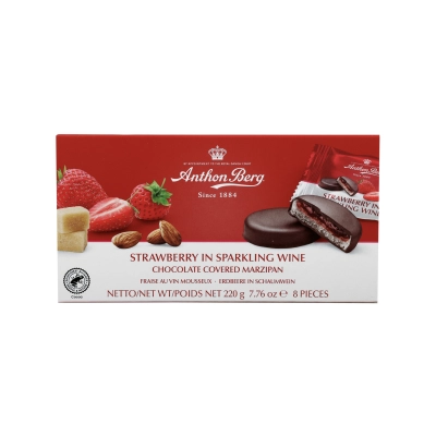 Čokoladni desert sa marcipanom,  jagodom i šampanjcem 220g NOVO